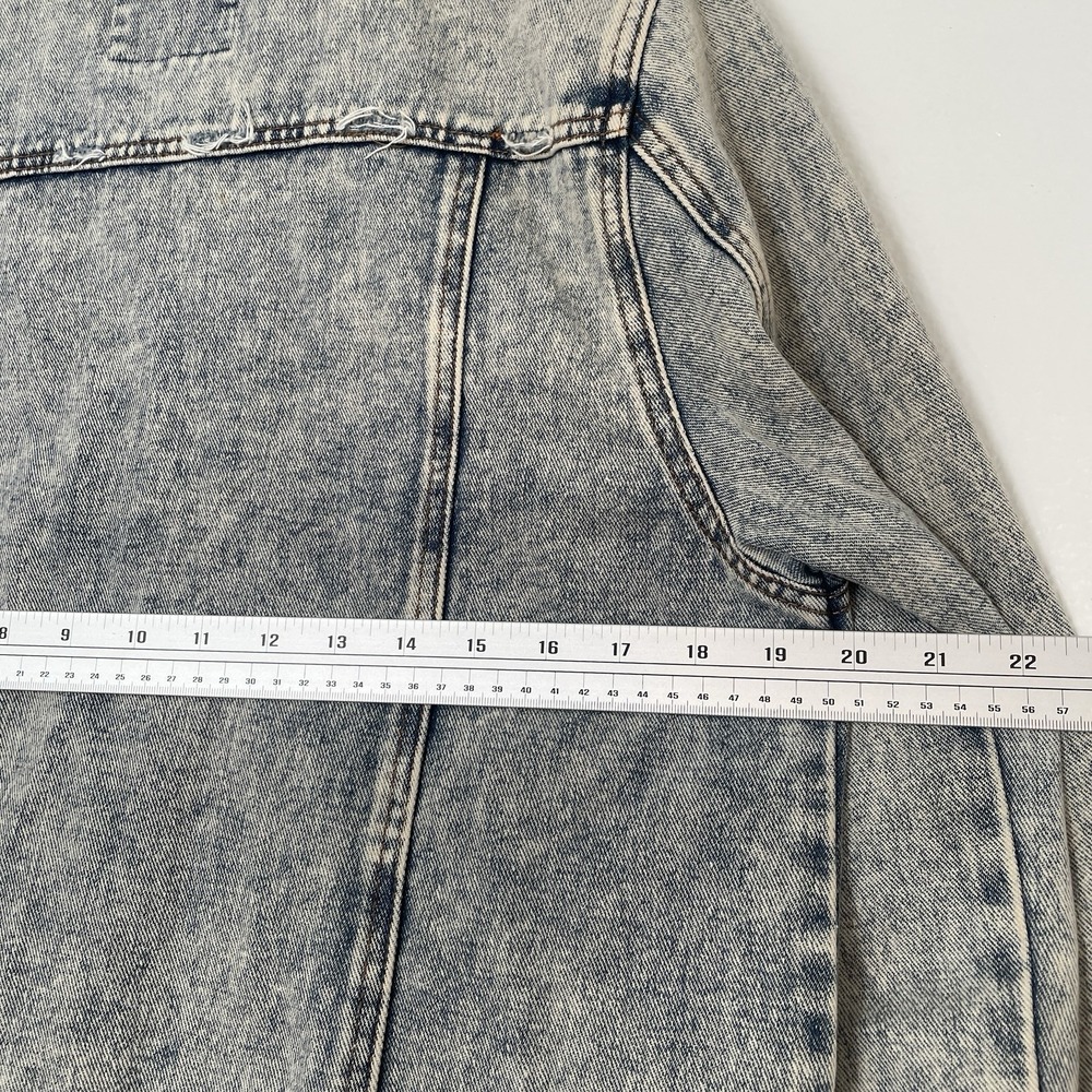 C'est Toi Women's Large Long Sleeve Jean Jacket - Picture 4 of 7